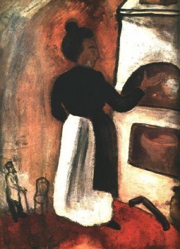 Marc Chagall Painting - Madre junto al horno contemporáneo Marc Chagall